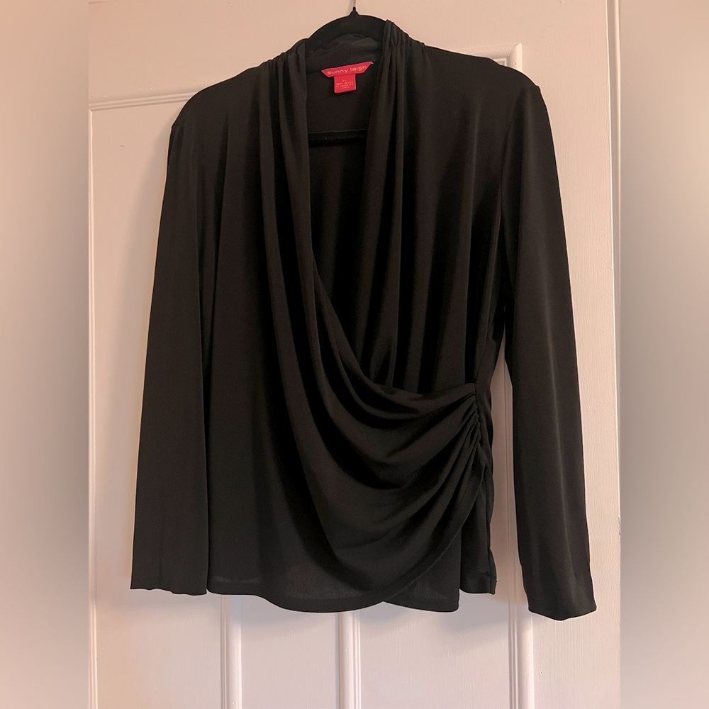 Elegant Black Drape Top